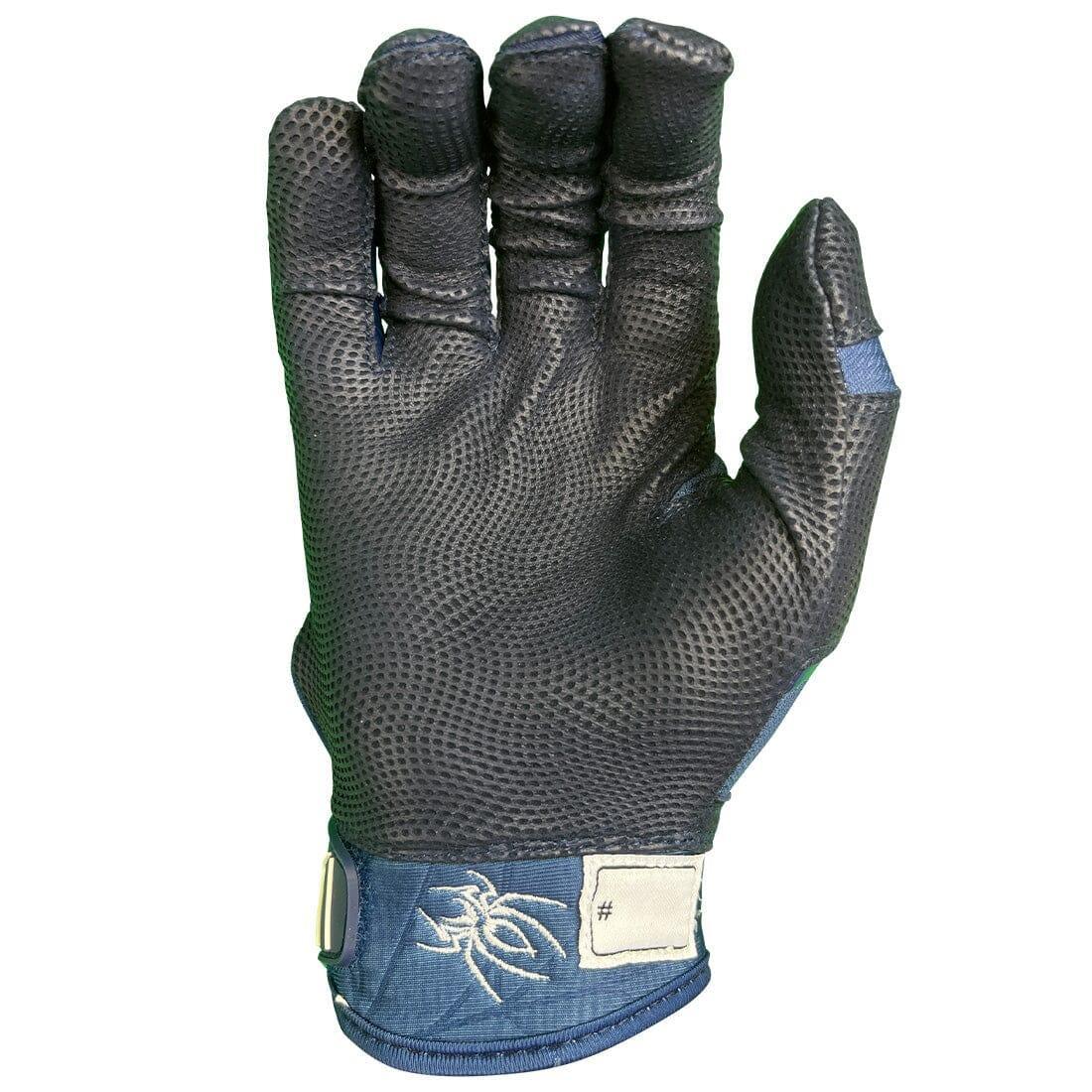 2023 Spiderz Pro Model Batting Gloves: Navy Blue/White - Image 3