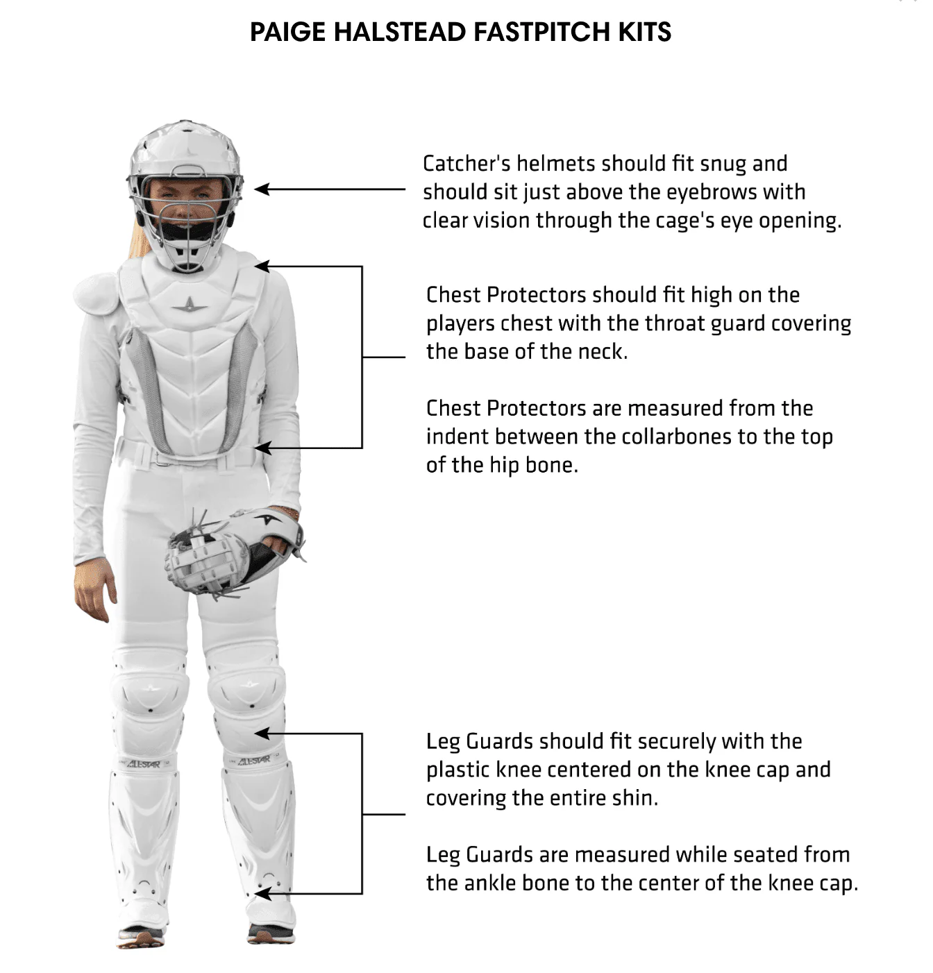 All-Star Paige Halstead PHX Fastpitch Catcher's Kit: CKW-PHX - Image 4